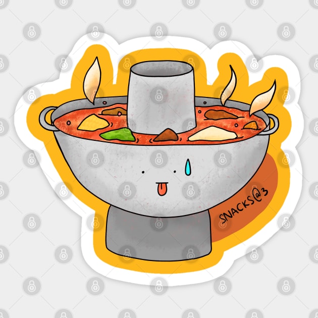 Hot Hot Hot Pot Sticker by Snacks At 3